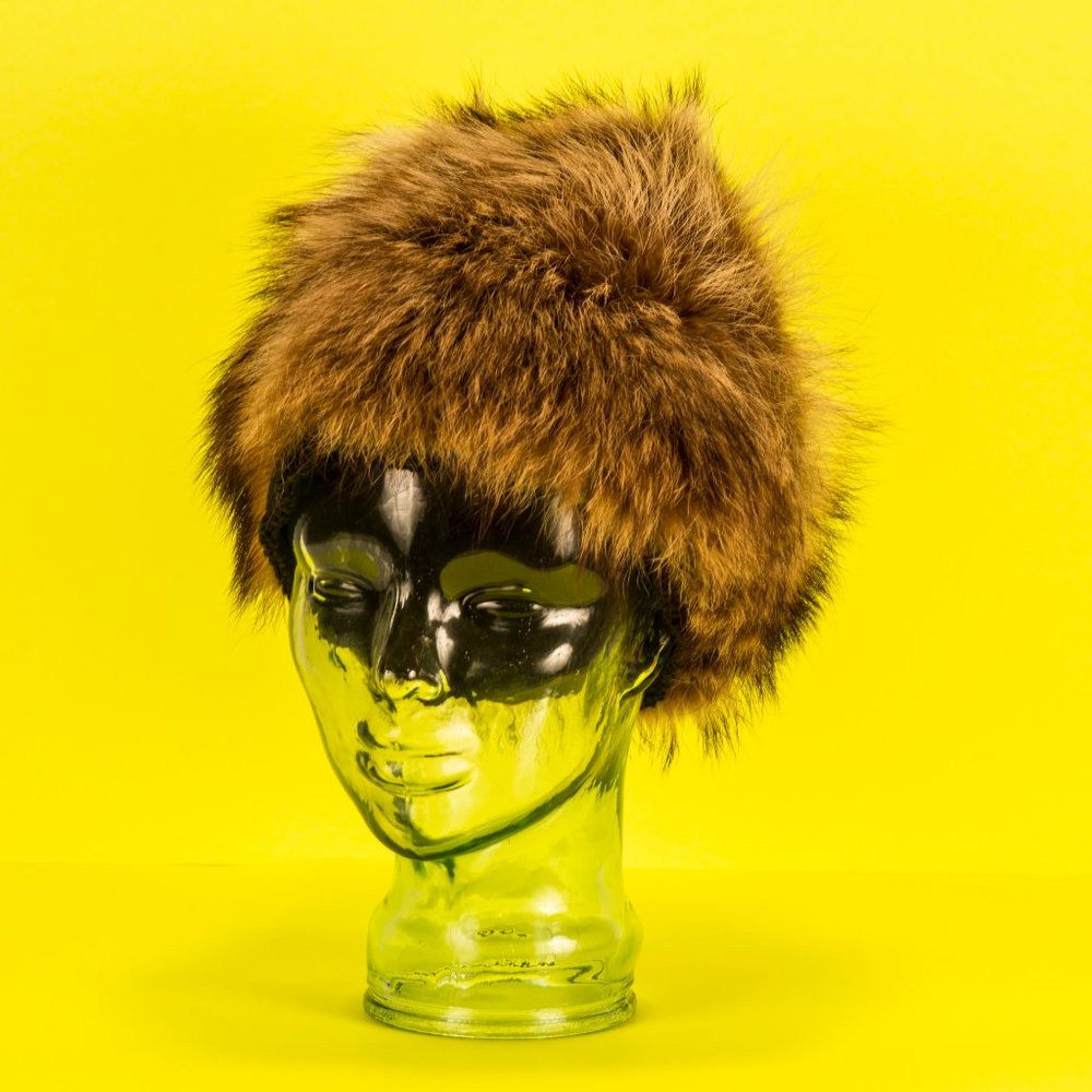 SOLD Vtg 60's Glamourous MOD Fur Hat
